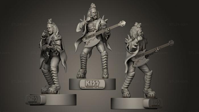 Statues of famous people (GENE SIMMONS KISS, STKC_0034) 3D models for cnc